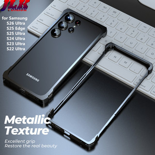 [JLK] Ốp Lưng Nhôm Cho Samsung S26 Ultra S25 Edge S24 S23 S22 Khung Kim Loại Siêu Chống Sốc Vỏ Điện Thoại