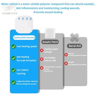[hatheaven] 1 / 5 Miếng Dán Tự Dính Hydrocolloid Mặc Quần Áo Tàng Hình Vết Thương Thoáng Khí Thạch Cao Băng Hỗ Trợ Băng Dính Băng Da Đẹp