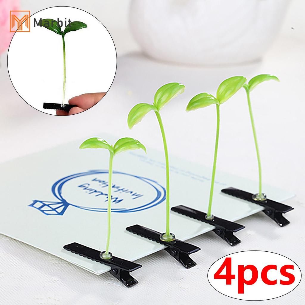[Mar-T] 4 Kẹp Cỏ Vui Nhộn Unisex Thời Trang Nấm Hoa Đáng Yêu