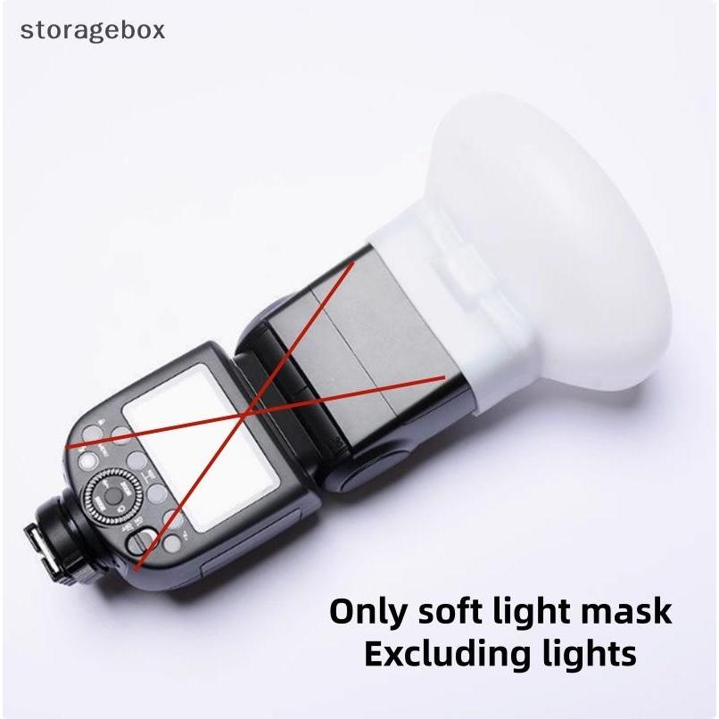 [Hộp lưu trữ] 1 Cái Khuếch Tán Bounce Dome Silicon Mềm Mũ Flash Cho GODOX Nikon Sony Olympus Fujifilm Panasonic Yongnuo Speedlite Đẹp