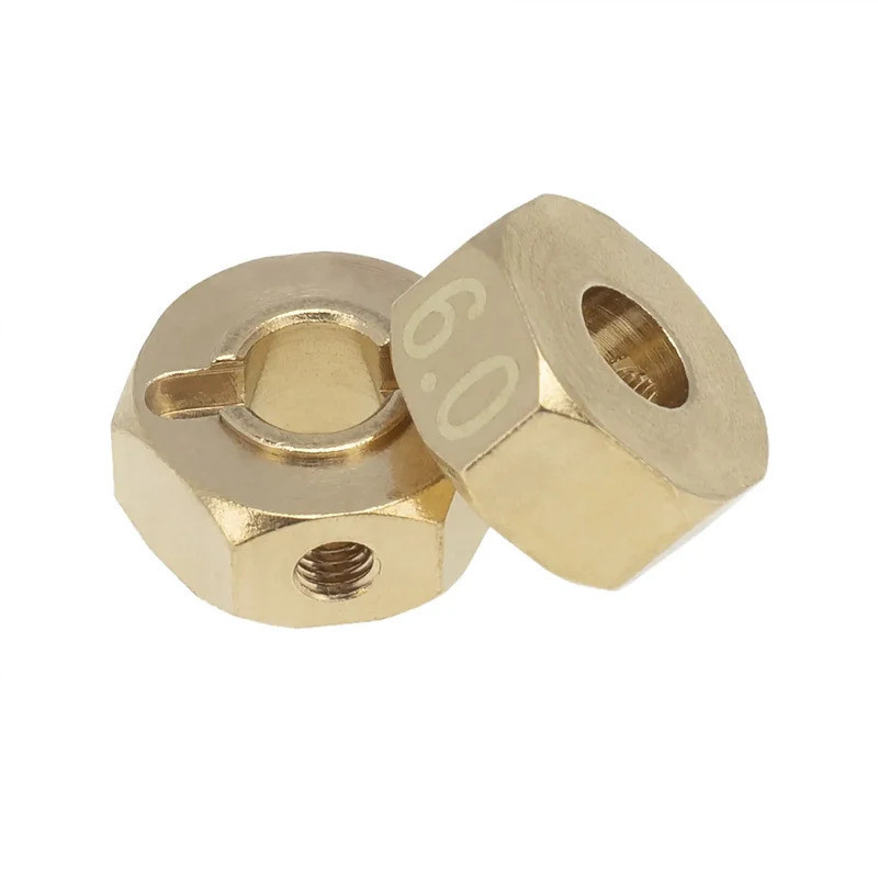 4 Đồng Bánh Xe Lục Giác Hub 12 Mm Chiều Rộng Khớp Nối Cho Trục SCX10 90046 RR10 RGT 86100 MST 1 / 10 RC Xe Bánh Xích Phụ Kiện Sửa Chữa