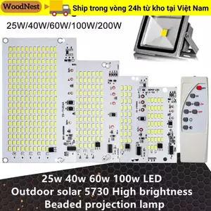 WOODNEST 1 Bảng Điều Khiển Nguồn Sáng, Bảng Đèn LED Trắng Độ Sáng Cao, Có Bộ Điều Khiển Từ Xa 25 / 40 / 60 / 100 / 250W SMD5730 Đèn Pha Điều Khiển Từ Xa