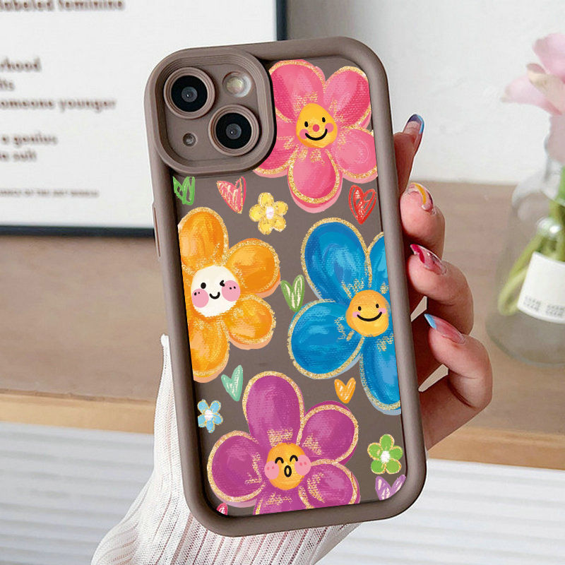 Ốp Lưng Cho Samsung Galaxy S26 S25 S24 S23 S22 S21 S20 Plus Ultra FE A04S A03S A02 M02 A12 M12 M32 A20 A30 A50S A30S Thiết Kế Mắt Thiên Thần Chống Rơi Họa Tiết Hoa JGS134