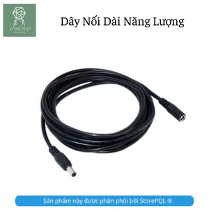 Dây nối quạt năng lượng mặt trời quạt tích điện dài 5m SHOP NHẬT PHONG giắc tròn 5.5x11 sẵn khớp nối chống nước IP67