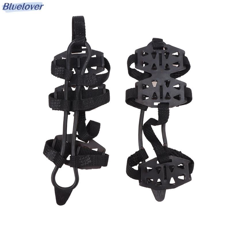 Đôi crampons chống trơn trượt Bluelover với 24 răng, phù hợp cho đi bộ đường dài