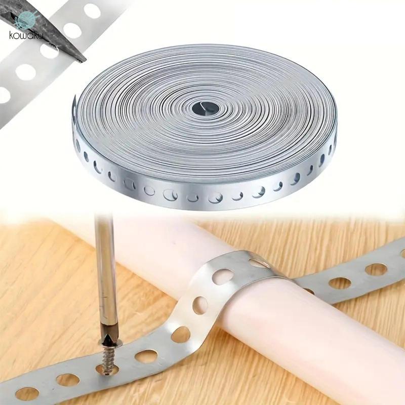 Dây đeo móc treo Cuộn dây kim loại mạ kẽm Dây đục lỗ Lỗ đục lỗ để treo ống an toàn và xây dựng DIY Thích hợp cho các dự án gia đình