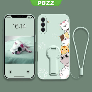 Ốp lưng cho Samsung S24 Ultra S25 S24 Plus S24 FE S25 Ultra 5g 2023 Ốp lưng điện thoại Ốp lưng bảo vệ chống sốc Silicone thiết kế mới Mèo hoạt hình thẩm mỹ có giá đỡ ytxzdzmm01
