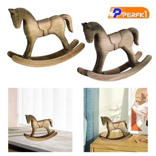 Bập bênh Ngựa Gỗ Điêu Khắc, Nghệ Thuật Trang Trí Thiết Kế Retro Tượng Trang Trí Cho Trung Tâm, Văn Phòng, Bàn Đầu Giường, Mặt Bàn