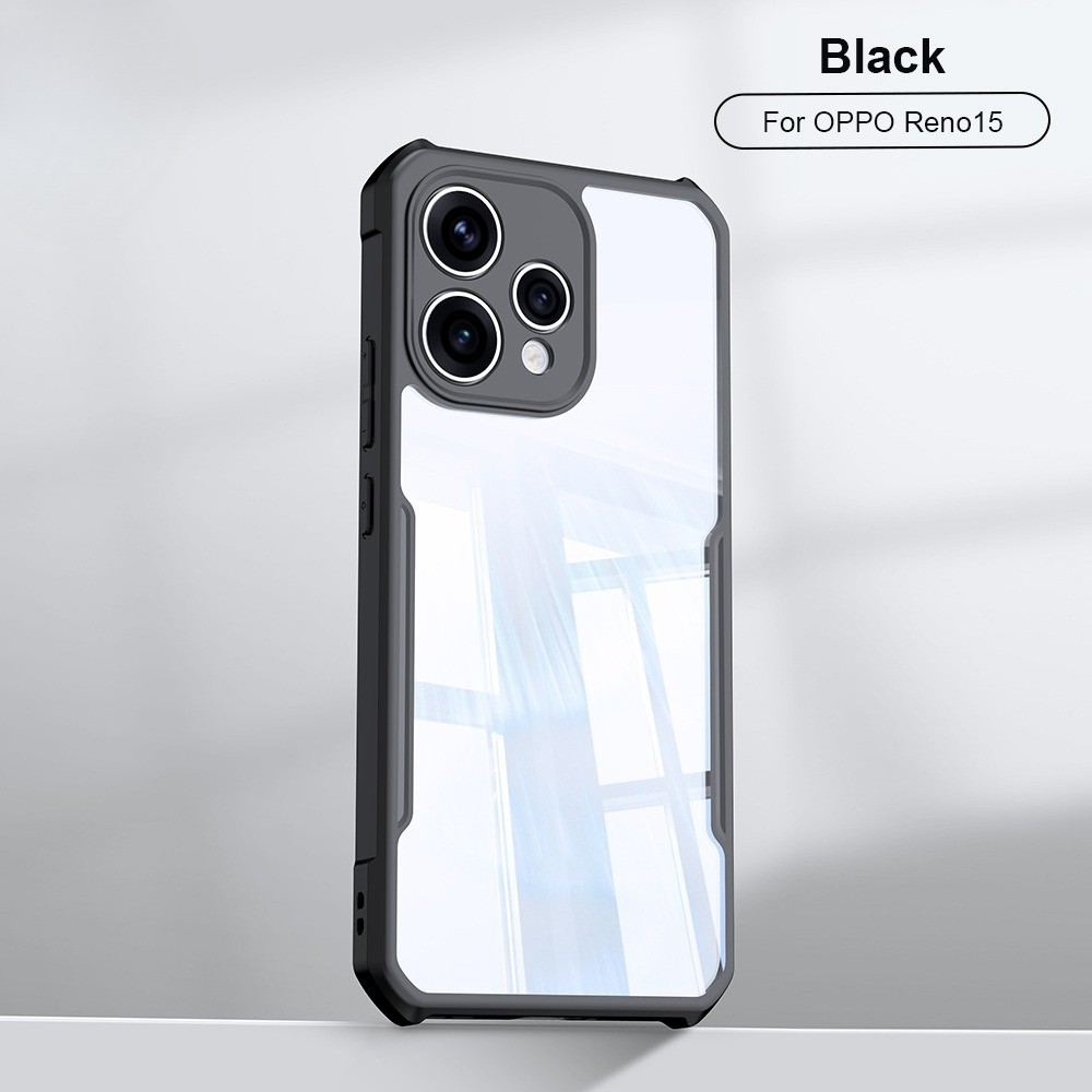 Ốp lưng chống sốc Acylic Armor trong suốt cho OPPO A6X A6 Pro A5X A5 Pro Reno 14 15 Pro Reno 14F 15F 15C Ốp lưng TPU khung mềm bảo vệ