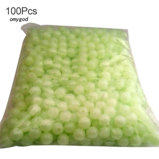 OMG 100 Cái / túi Hạt Dạ Quang Đa Năng Màu Sáng Nhựa Dạ Quang Ban Đêm Hạt Để Câu Cá