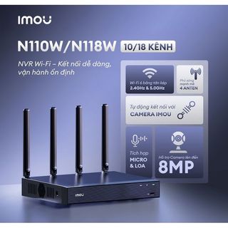 [Siêu Sale] [Chính hãng] Đầu Ghi IMOU NVR-N110W-8A0E - Wifi 10 Kênh 4K Giá Tốt