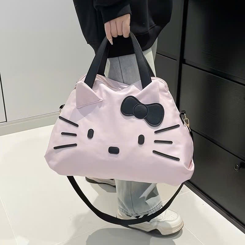 Túi đựng đồ du lịch, Túi xách Túi hành lý dung tích lớn, Túi đeo chéo một vai Hello Kitty dễ thương