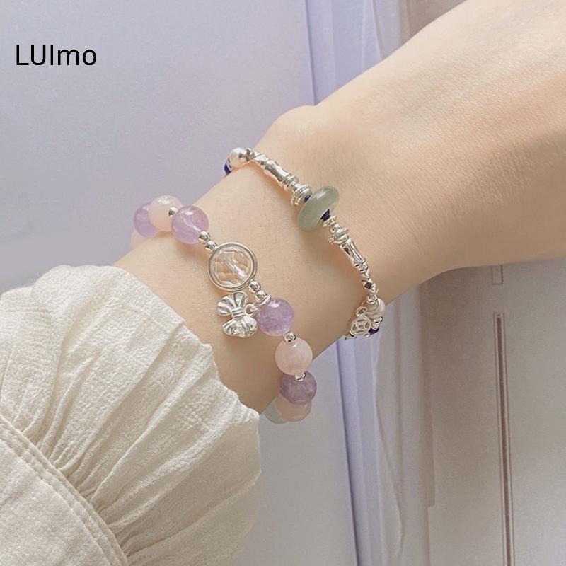 LUImo Ánh Trăng Pha Lê Nơ Đính Hạt - Vòng tay nhẹ sang trọng, phụ kiện thời trang cho bé gái