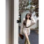 Milyfashion Phong Cách Mới Retro Gợi Cảm Tinh Khiết Desire Lớp Bên Trong Cổ Chữ V Ren Sling Giữa Chiều Dài 8ESF