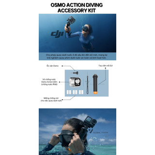 DJI Diving Accessory Kit for Osmo Action 3/4/5 Pro Phụ Kiện Lặn Chính Hãng | Chống Nước Sâu | Quay Video Dưới Nước