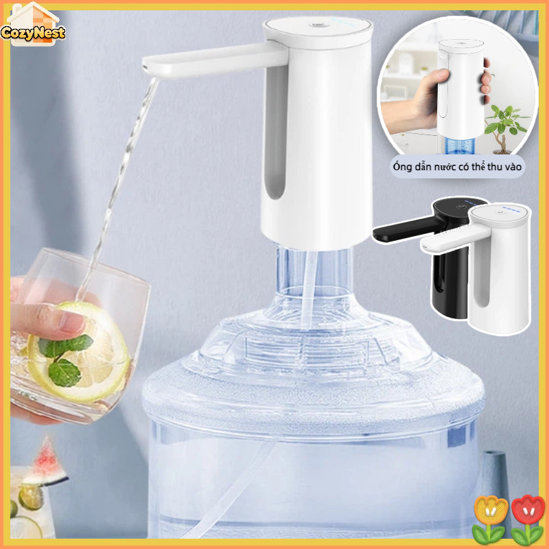 Máy Bơm Nước Thông Minh Tích Hợp Sạc Type-C – Nút Bấm Lớn Dễ Dùng – Pin Trâu – ABS Cao Cấp