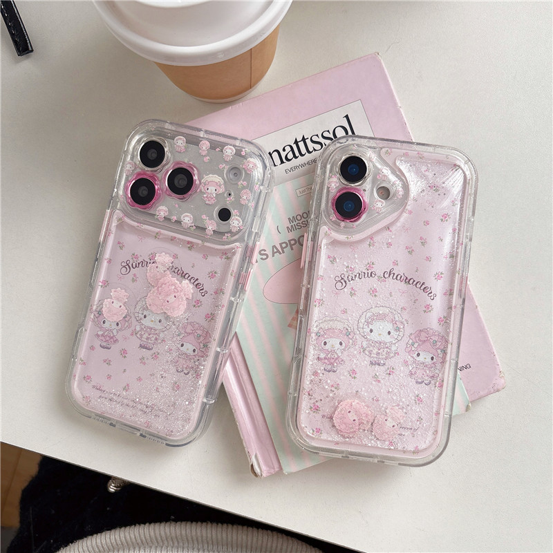 Ốp điện thoại cát lún dạng lỏng cho iPhone 17 Pro max Mellody Pattern TPU materia