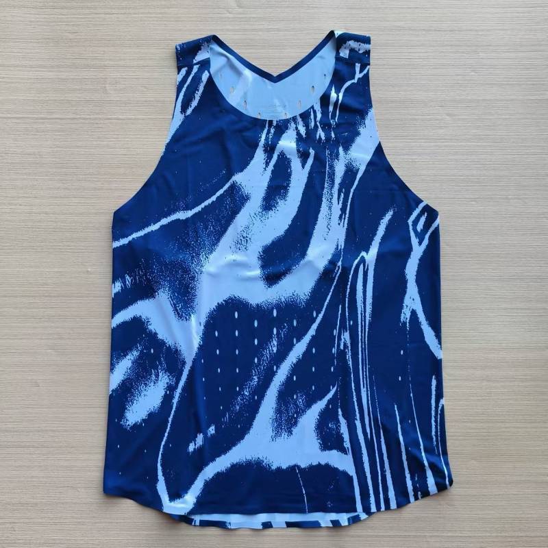 [Hot] Chromosome Marathon Top Diamond League Glue-Pressed Track and Field Vest Men's Running Quick-Drying Wind Tunnel Breathable GFaw