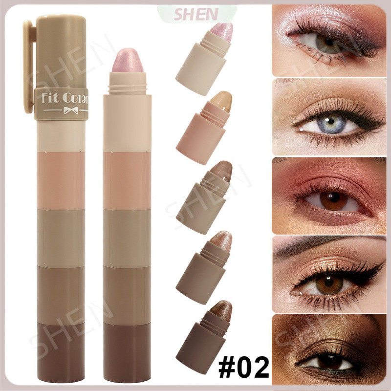 YW FIT COLORS 5 Phần Bút Phấn Mắt Nhỏ Ngọc Trai Phấn Mắt Kết Hợp Gói Không Dễ Dàng lem Nằm Tơ Bóng Cao