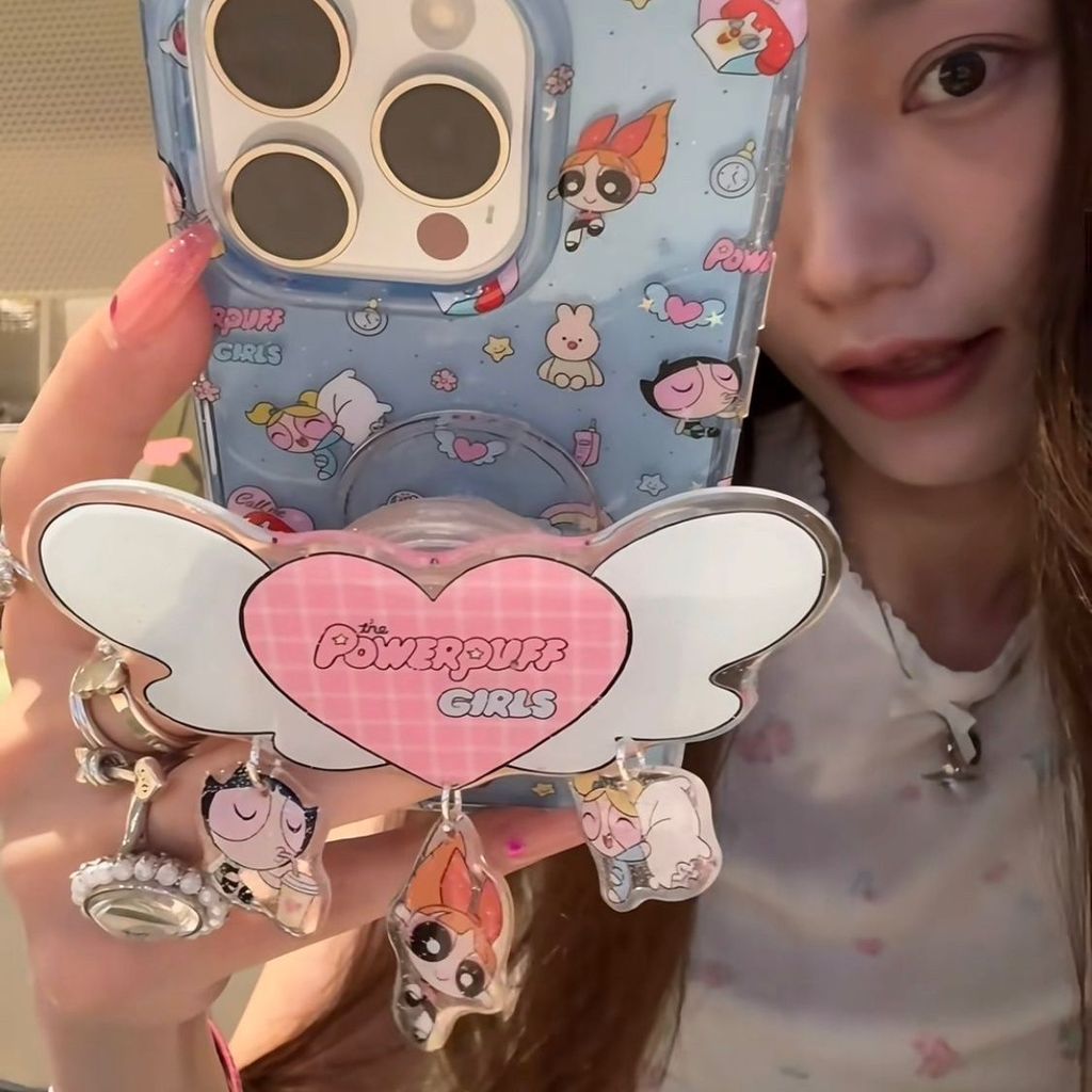 Powerpuff Girls Giá đỡ mặt dây chuyền túi khí nhất Công chúa Giá đỡ lười di động