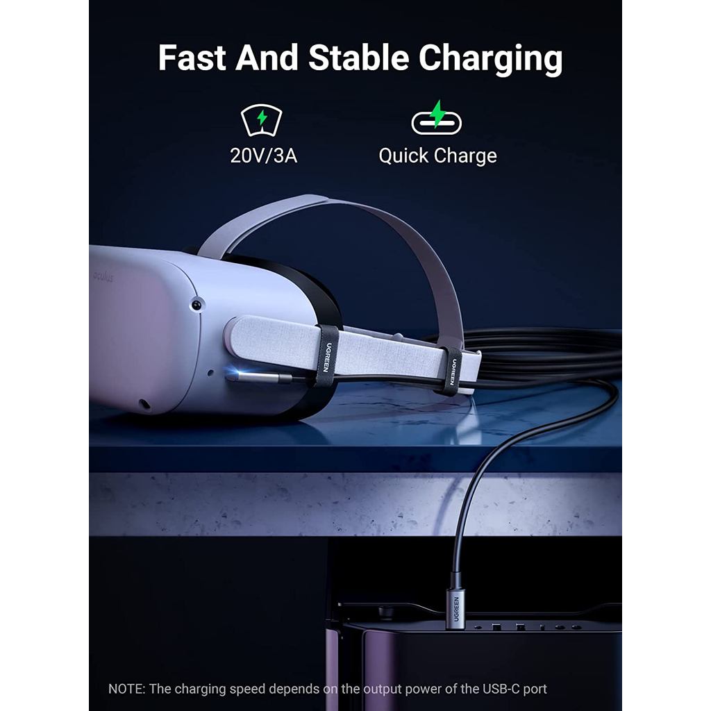Cáp USB-C Gen 1 dài 5 Met Ugreen 90629 US551, Data Link USB 3.2 - 5Gbps PD60W 20V/3A | BigBuy360 - bigbuy360.vn