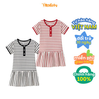 Đầm thun ngắn tay bé gái Rabity 950.108