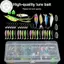 PUSKY Mồi Câu Cá Mềm & Cứng, Bộ Bánh Răng Lớp Jig Thía Cho Bass Pike - Phụ Kiện Có Hộp