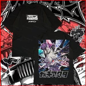 Áo thun mùa hè từ bông dày 220g, thiết kế anime tay ngắn - GC1