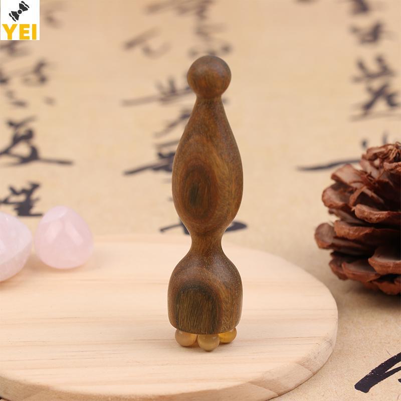 < YEI > Dụng cụ massage mặt bằng gỗ đàn hương xanh Gua Sha Chăm sóc da mặt Massage Sti pod Shape Máy mát xa mặt Dụng cụ vật lý trị liệu mới