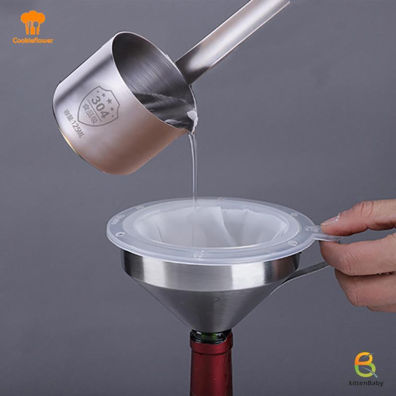 [Kitten-t] 100 / 120 / 200 / 300 / 400 / 450 Lưới Lọc Nylon Phễu Inox Cho Sữa Trái Cây Y Học Truyền Thống Trung Quốc Dầu Trắng Mới