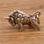 TRTR Mini Retro Đồng Wall Street Bull Tượng Điêu Khắc Tay Đồ Chơi Quà Tặng Móc Khóa Trang Trí Văn Phòng Tại Nhà Bàn Trang Trí Trang Trí VN