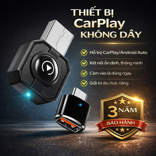 Carplay không dây android auto box carplay box adapter carplay không dây bộ chuyển đổi carplay android auto ô tô, hỗ trợ