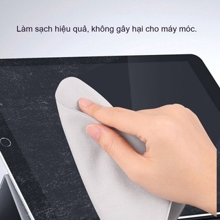 Khăn Vệ Sinh Màn Hình MacBook, iPad, Điện Thoại Cao Cấp - Khăn Microfiber Siêu Mềm, Làm Sạch An Toàn, Chống Trầy Xước