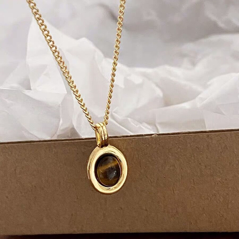 Vòng cổ nhiều lớp đính cườm đá mắt hổ Melard
