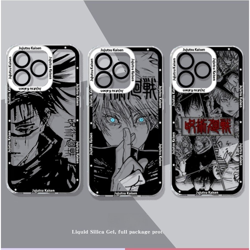 Ốp điện thoại di động nhân vật Anime Jujutsu Kaisen cho Samsung Galaxy S25 Edge S24 Ultra Plus S25FE S24FE A36 A26 A16 5G Vỏ mềm trong suốt