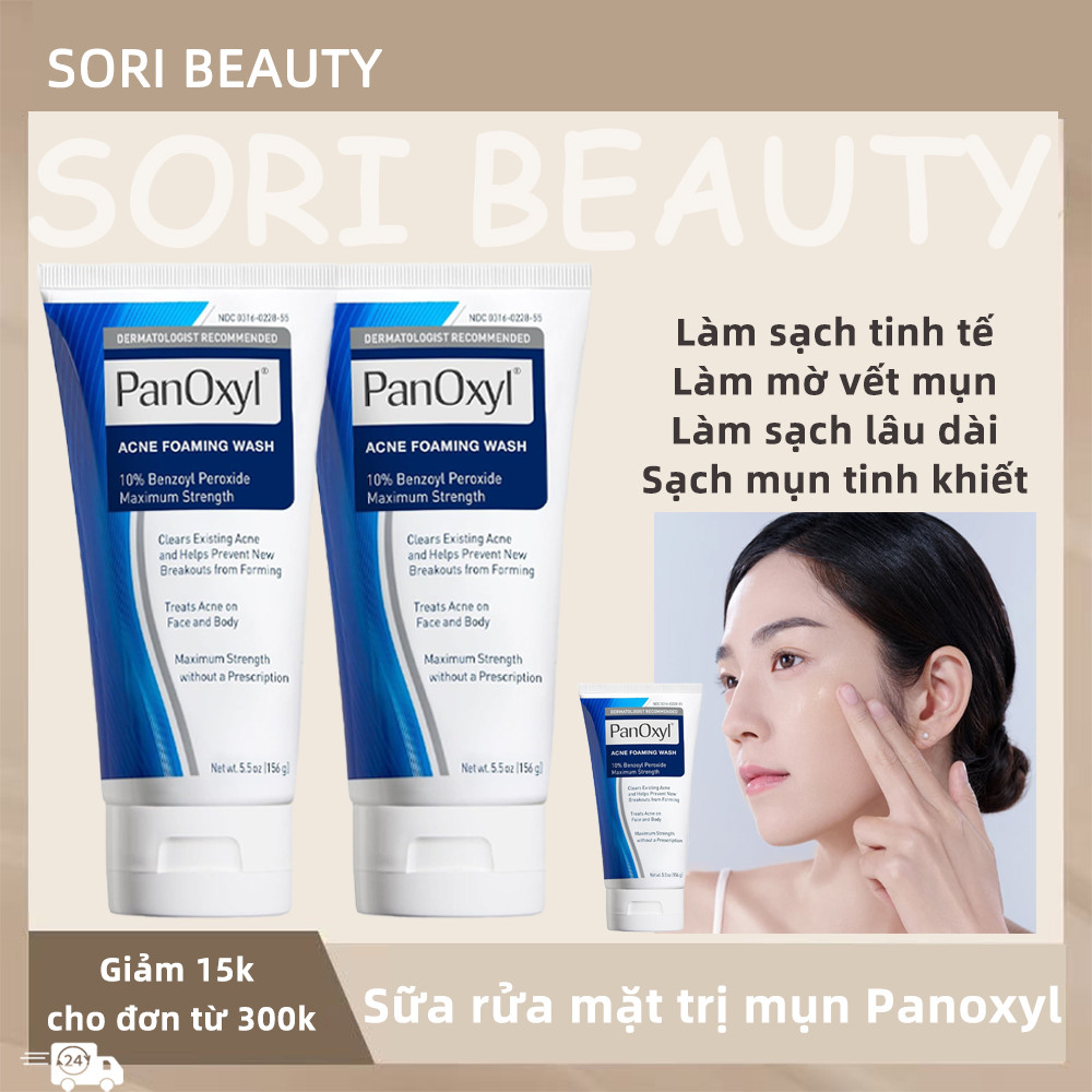 PanOxyl 10% Benzoyl Peroxide Face Wash - Làm Sạch Da, Giảm Mụn & Ngăn Ngừa Mụn Tái Phát