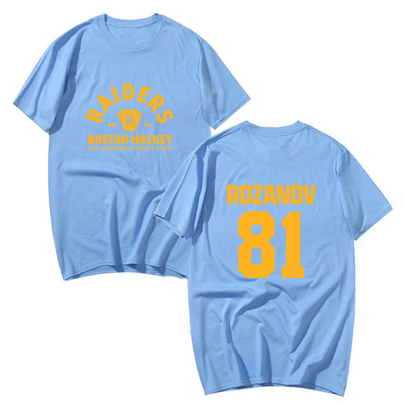 Llya Rozanov 81Bos Raiders Tee - Áo Thun Tay Ngắn Cotton, Phù Hợp Dạo Phố