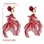 Kẹp tai rỗng Yoo Goldfish Piercing Needed Round Design Hợp kim Acrylic