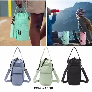 Túi đựng bình nước DONOVANQQ, có túi đựng điện thoại Bảo vệ giữ nhiệt, Túi đeo chéo du lịch Dây đeo chéo có thể điều chỉnh Dây đeo chân không cách nhiệt Vỏ đựng cốc đi bộ
