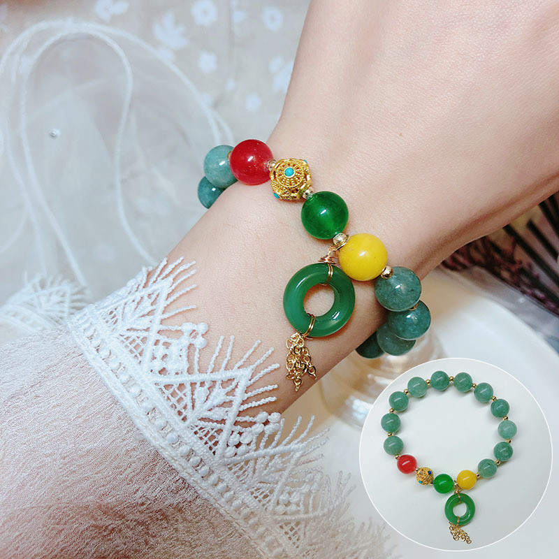 Dây tay đá ngọc bích thời trang mới dành cho nữ