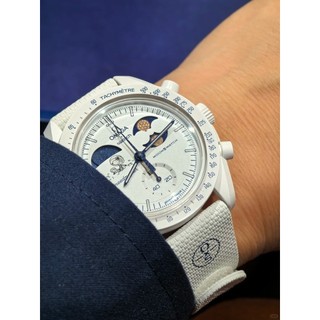 Mới Lạnh Mặt Trăng Đồng Hồ Nam Quarz Đồng Hồ Chức Năng Đầy Đủ Chronograph Dạ Quang Đồng Hồ Đeo Tay Có Hộp