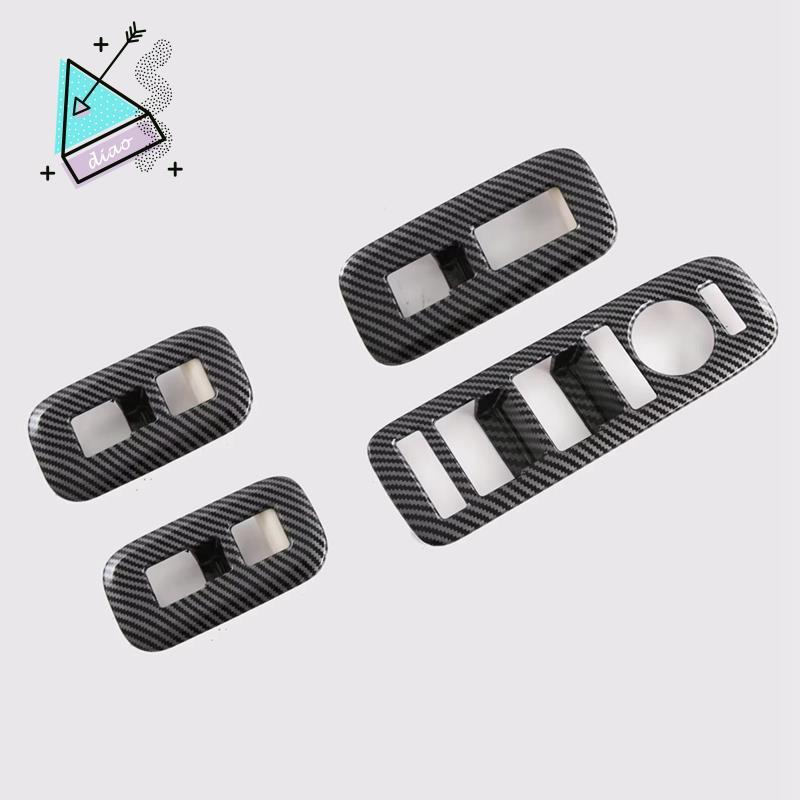 Cho MX5 2024 LHD Sợi Carbon Ô Tô Nâng Cửa Sổ Nút Công Tắc Bao Viền Phụ Kiện