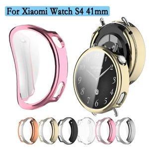 Ốp TPU Mềm Cho Xiaomi Watch S4 41mm Full Cover Ốp Lưng Vỏ Đồng Hồ Thông Minh Bảo Vệ Màn Hình Cho Xiaomi WatchS4 Case + Phim Bảo Vệ Bìa Mềm