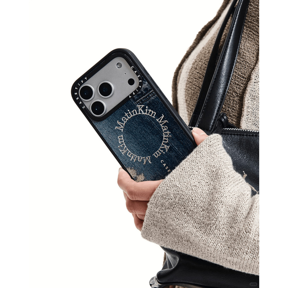 CASECASE X Matin Kim DENIM CIRCLE CASE Trắng Vòng Máy Ảnh Phiên Bản Mờ Đen Cứng Hút Từ Tính Tác Động Dành Cho Apple IPhone 13 14 15 16 17 Pro Max Air Plus Có Hộp