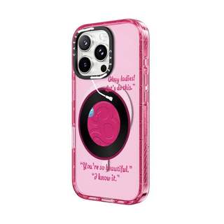 CASECASE X Barbie Record Màu Hồng Fizz Màu Trong Suốt Cứng Hút Từ Tính Tác Động Dành Cho Apple IPhone 12 13 14 15 16 17 Pro Max Air Plus Có Hộp