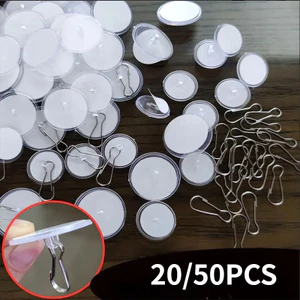 20 / 50 Chiếc Nặng Rõ Ràng Dính Móc Không Khoan Treo Tường Trần Gia Đình Phụ Kiện Nhỏ