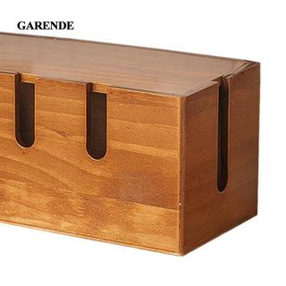 Bộ sắp xếp dây Garende cho bàn làm việc Hộp dây điện bằng gỗ cho ổ cắm điện Máy ảnh trung tâm USB