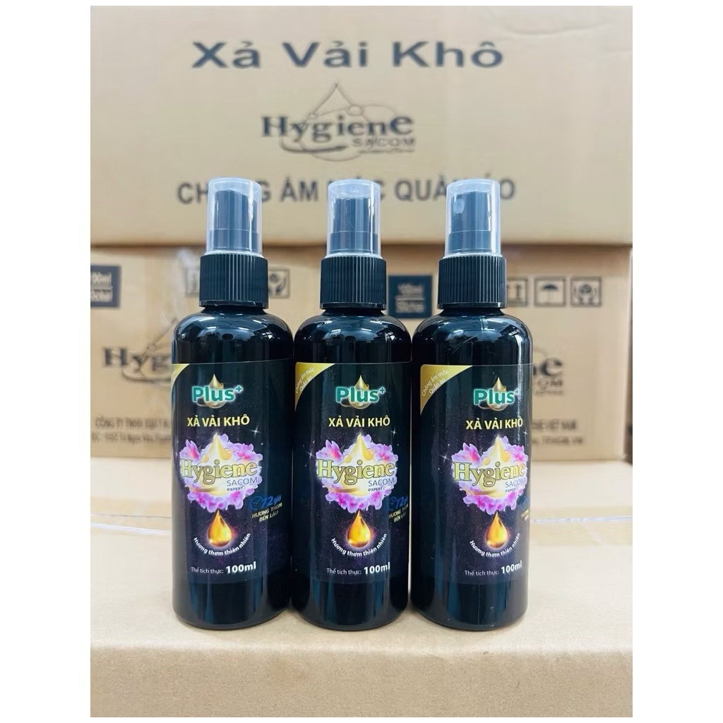 [Combo 5 chai] Nước xịt vải khô Hygiene Plus+ 100ml - Giữ hương thơm lâu trên quần áo - Hoả Tốc