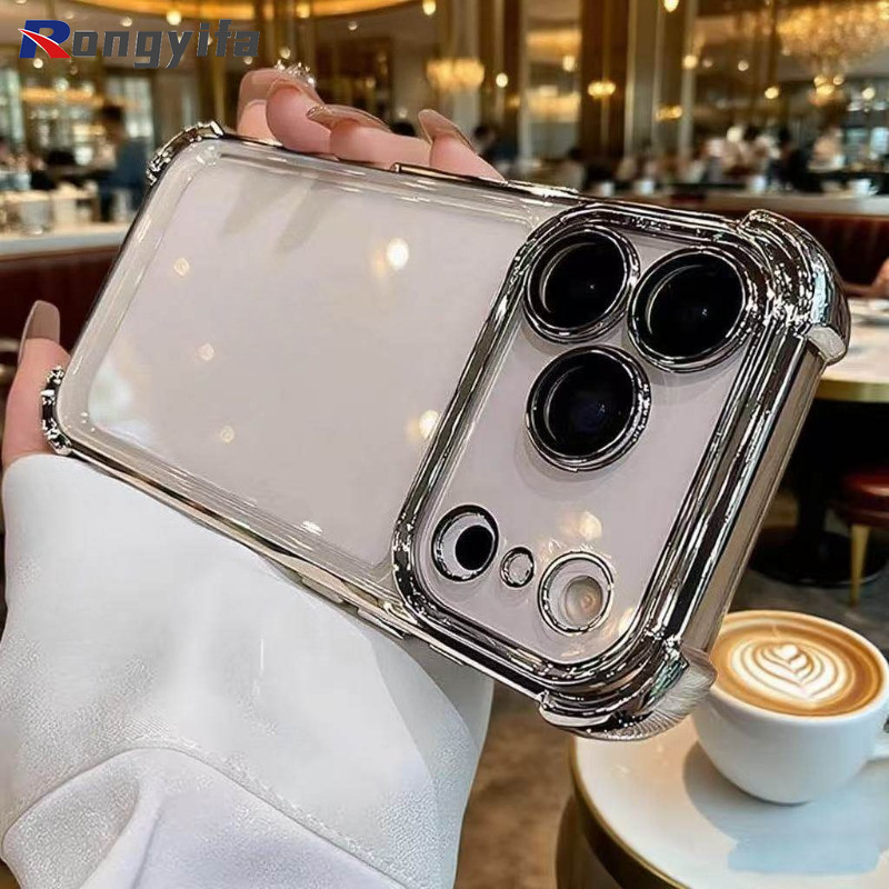 Ốp Điện Thoại Trong Suốt Mạ Sang Trọng Cho Honor 600 Lite Power2 Play 10 20 9T 3 Y9s X8C X8D X7C Magic 8 Pro Air RSR Vỏ Mềm Chống Rơi Trong Suốt