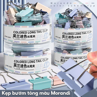 Kẹp tài liệu mini pastel A4 kẹp bướm kim loại - Phụ kiện học tập, văn phòng tiện lợi, chất liệu bền, giá tốt